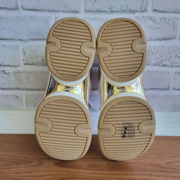 Michael Kors Olympia Mixed Media Trainer Platform 8.5M Women Shoes Sneakers Pink - Picture 7 of 12